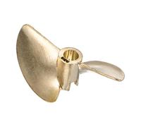 sourcing map RC Boat Propeller, Aluminium Alloy 2 Blades Propellers 4.76mm Hole Dia 38mm OD 1.4mm Pitch CW Clockwise Rotating Drill Propeller for RC Boat, DIY Ship Model