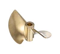 sourcing map RC Boat Propeller, Aluminium Alloy 2 Blades Propellers 4.76mm Hole Dia 50mm OD 1.4mm Pitch CW Clockwise Rotating Drill Propeller for RC Boat, DIY Ship Model