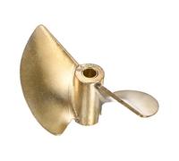 sourcing map RC Boat Propeller, Aluminium Alloy 2 Blades Propellers 4mm Hole Dia 50mm OD 1.4mm Pitch CW Clockwise Rotating Drill Propeller for RC Boat, DIY Ship Model