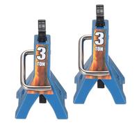 sourcing map RC Car Jack Stands, 1/10 RC Scale Jack Toy Stands 3 Ton Metal Toy Accessories Decoration Simulation for SCX10 D90 CC01 Rc Truck Crawler Car, Blue, 2 Pcs
