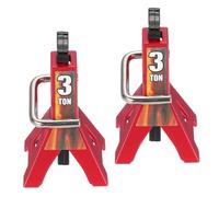 sourcing map RC Car Jack Stands, 1/10 RC Scale Jack Toy Stands 3 Ton Metal Toy Accessories Decoration Simulation for SCX10 D90 CC01 Rc Truck Crawler Car, Red, 2 Pcs