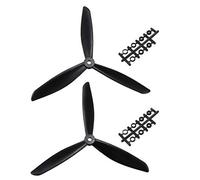 sourcing map RC Propellers 3-Vane Nylon with Adapter Rings 8045 8x4.5 Inch Multi-Rotor for RC Aircraft, Black 1 Pair