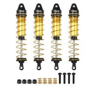 sourcing map RC Shock Absorber 1/10 115mm Aluminum Threaded Front & Rear Shock Absorber Damper Assembled Set for 1/10 RC Car Crawler Racing Truck, Gold Tone