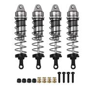 sourcing map RC Shock Absorber 1/10 95mm Aluminum Threaded Front & Rear Shock Absorber Damper Assembled Set for 1/10 RC Car Crawler Racing Truck, Grey