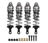 sourcing map RC Shock Absorber 1/12 1/10 85mm Aluminum Threaded Front & Rear Shock Absorber Damper Assembled Set for 1/12 1/10 RC Car Crawler Racing Truck, Grey