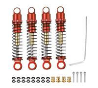 sourcing map RC Shock Absorber 1/24 42mm Aluminum Threaded Front & Rear Shock Absorber Damper Assembled Set for 1/24 RC Car Crawler Racing Truck, Red