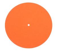 sourcing map Record Player Mat, 7" Felt Turntable Vibration Reduction Turntable Pad for Vinyl Record Players Recording Studio, Orange