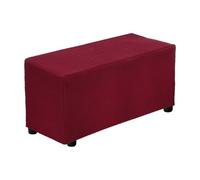 sourcing map Rectangle Footstool Cover, Twill Polyester Stretch Footrest Slipcovers Footstool Protector for Living Room Bedroom Fit Length 83-101cm/33-40", M-Large, Wine Red