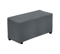 sourcing map Rectangle Footstool Cover, Twill Polyester Stretch Footrest Slipcovers Footstool Protector for Living Room Bedroom Fit Length 83-101cm/33-40", M-Large, Dark Gray
