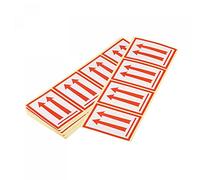 sourcing map Rectangle Red Arrows This Side Up Safe Handling Stickers for Shipping and Packing White With Red Words 2.88 x 4inch Pack of 50
