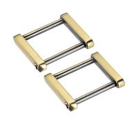 sourcing map Rectangle Screw Ring Buckle, 2Pcs 0.98 Inch Rectangle Screw in Buckles Strap Connector Bag Loop for Purses Making, Bronze