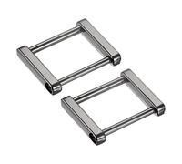 sourcing map Rectangle Screw Ring Buckle, 2Pcs 0.98 Inch Rectangle Screw in Buckles Strap Connector Bag Loop for Purses Making, Dark Grey