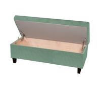 sourcing map Rectangle Stretch Bench Cover with Elastic Bands, Jacquard Storage Bench Slipcover, Footrest Stool Slipcover, Footstool Protector Cover, Large Size, Pine Green