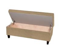 sourcing map Rectangle Stretch Bench Cover with Elastic Bands, Jacquard Storage Bench Slipcover, Footrest Stool Slipcover, Footstool Protector Cover, Large Size, Khaki