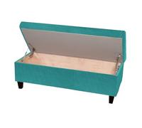 sourcing map Rectangle Stretch Bench Cover with Elastic Bands, Jacquard Storage Bench Slipcover, Footrest Stool Slipcover, Footstool Protector Cover, Medium Size, Peacock Blue