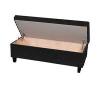 sourcing map Rectangle Stretch Bench Cover with Elastic Bands, Jacquard Storage Bench Slipcover, Footrest Stool Slipcover, Footstool Protector Cover, Small Size, Black