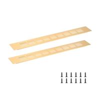 sourcing map Rectangle Ventilation Grille 400x50mm/16"x2" Gold Tone | Aluminum Alloy Mesh,Air Vent Cover,Louvered Ventilation Cover,with Mounting Screws for Cabinet Shoe Closet