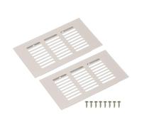sourcing map Rectangle Ventilation Grille, Aluminum Alloy Mesh Air Vent Cover Louvered Ventilation Cover with Mounting Screws for Cabinet Wardrobe Shoe Closet (150x80mm/6"x3", Cashmere Gray)