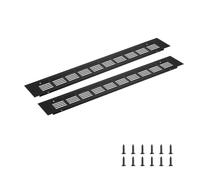 sourcing map Rectangle Ventilation Grille, Aluminum Alloy Mesh Air Vent Cover Louvered Ventilation Cover with Mounting Screws for Cabinet Shoe Closet (400x60mm/16"x2", Black)