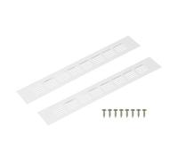 sourcing map Rectangle Ventilation Grille, Aluminum Alloy Mesh Air Vent Cover Louvered Ventilation Cover with Mounting Screws for Cabinet Wardrobe Shoe Closet (350x50mm/14"x2", White)