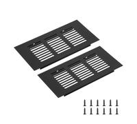 sourcing map Rectangle Ventilation Grille, Aluminum Alloy Mesh Air Vent Cover Louvered Ventilation Cover with Mounting Screws for Cabinet Wardrobe Shoe Closet (150x80mm/6"x3", Black)