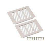 sourcing map Rectangle Ventilation Grille, Aluminum Alloy Mesh Air Vent Cover Louvered Ventilation Cover with Mounting Screws for Cabinet Wardrobe Shoe Closet (150x100mm/6"x4", Cashmere Gray)