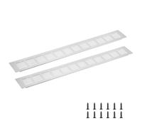 sourcing map Rectangle Ventilation Grille, Aluminum Alloy Mesh Air Vent Cover Louvered Ventilation Cover with Mounting Screws for Cabinet Shoe Closet (500x60mm/20"x2", Silver Tone)