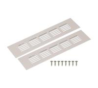 sourcing map Rectangle Ventilation Grille, Aluminum Alloy Mesh Air Vent Cover Louvered Ventilation Cover with Mounting Screws for Cabinet Wardrobe Shoe Closet (225x50mm/9"x2", Cashmere Gray)