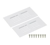 sourcing map Rectangle Ventilation Grille, Aluminum Alloy Mesh Air Vent Cover Louvered Ventilation Cover with Mounting Screws for Cabinet Wardrobe Shoe(100x50mm/4"x2", White)