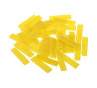 sourcing map Rectangular Mosaic Tiles Stained Glass Strips, 1.57" x 0.4" Lemon Yellow Glass Pieces 300g/10.58 oz Mosaic Tile Making Supplies for DIY Handmade Crafts and Home Decoration
