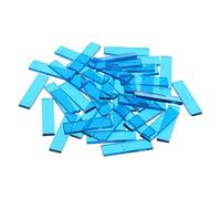 sourcing map Rectangular Mosaic Tiles Stained Glass Strips, 1.57" x 0.4" Transparent Blue Glass Pieces 200g/7.05 oz Mosaic Tile Making Supplies for DIY Handmade Crafts and Home Decoration