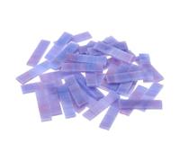 sourcing map Rectangular Mosaic Tiles Stained Glass Strips, 1.57" x 0.4" Violet Glass Pieces 300g/10.58 oz Mosaic Tile Making Supplies for DIY Handmade Crafts and Home Decoration