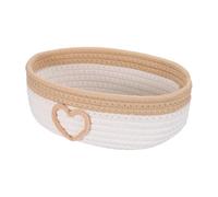 sourcing map Rectangular Rope Basket, 28.5 x 17 x 9cm Small Woven Baskets for Organizing Mini Woven Storage for Shelf Storage Home Bedroom Decor Gift Chest, Beige/Khaki