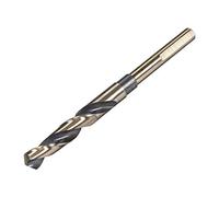 sourcing map Reduced Shank Twist Drill Bits 13mm Black Nitride & Gold Titanium Coated High Speed Steel 4341 with 10mm (3/8") Shank for Stainless Steel Alloy Metal Plastic Wood