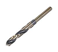 sourcing map Reduced Shank Twist Drill Bits 14mm Black Nitride & Gold Titanium Coated High Speed Steel 4341 with 10mm (3/8") Shank for Stainless Steel Alloy Metal Plastic Wood