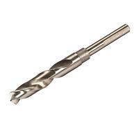 sourcing map Reduced Shank Twist Drill Bits 15.5mm Black Nitride & Gold Titanium Coated High Speed Steel 6542 with 10mm Shank for Stainless Steel Alloy Metal Plastic Wood