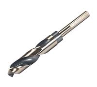 sourcing map Reduced Shank Twist Drill Bits 18mm Black Nitride & Gold Titanium Coated High Speed Steel 4341 with 10mm (3/8") Shank for Stainless Steel Alloy Metal Plastic Wood