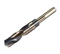 sourcing map Reduced Shank Twist Drill Bits 20mm Black Nitride & Gold Titanium Coated High Speed Steel 4341 with 10mm (3/8") Shank for Stainless Steel Alloy Metal Plastic Wood