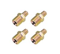 sourcing map Reducing Pipe Fitting Reducer Hex Adapter 1/8 NPT x 3/8 BSP Male Connector 4Pcs
