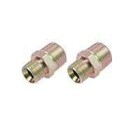 sourcing map Reducing Pipe Fitting - Reducer Hex Nipple - 1 X 3/4 BSP Male Connector Zinc Finish Plating 2Pcs