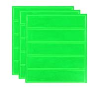 sourcing map Reflective Stickers, Waterproof Adhesive Night Warning Sticker 4.5" x 1" High Visibility Safety Reflector Tape Strips for Backpacks Bikes Helmets (Grass Green, Pack of 3)