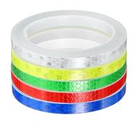 sourcing map Reflective Tape 0.4" x26ft Adhesive Night Safety Warning Tapes Outdoor Bicycle Adhesive Reflector Stickers for Vehicles Trailers Trucks Bike Cars Signs, 5 Colors
