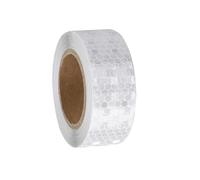 sourcing map Reflective Tape, 1 Inch x 16 ft Self-Adhesive Trailer Reflector Tape Waterproof Warning Safety Sticker High Visibility Night Reflectors, White