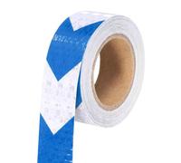 sourcing map Reflective Tape, 1 Inch x 16 ft Self-Adhesive Trailer Reflector Tape Waterproof Warning Safety Sticker Night Reflectors Arrow Tape for Bikes, Blue-white