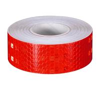 sourcing map Reflective Tape 1" x33ft Adhesive Night Safety Warning Tapes Outdoor Bicycle Adhesive Reflector Stickers for Vehicles Trailers Trucks Bike Cars Signs, Red