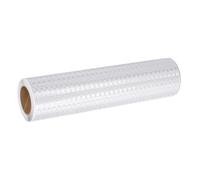 sourcing map Reflective Tape, 10 Inch x 16 ft Self-Adhesive Trailer Reflector Tape Waterproof Warning Safety Sticker High Visibility Night Reflectors for Bikes Cars, White