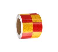 sourcing map Reflective Tape, 2 Inch x 16 ft Self-Adhesive Trailer Reflector Tape Warning Safety Sticker Night Reflectors for Cars Trucks, Yellow Red
