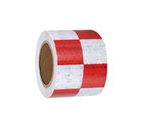 sourcing map Reflective Tape, 2 Inch x 16 ft Self-Adhesive Trailer Reflector Tape Warning Safety Sticker Night Reflectors for Cars Trucks, Red White