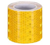 sourcing map Reflective Tape 2" x10ft Adhesive Night Safety Warning Tapes Outdoor Bicycle Adhesive Reflector Stickers for Vehicles Trailers Trucks Bike Cars Signs, Gold Yellow