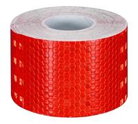 sourcing map Reflective Tape 2" x33ft Adhesive Night Safety Warning Tapes Outdoor Bicycle Adhesive Reflector Stickers for Vehicles Trailers Trucks Bike Cars Signs, Red